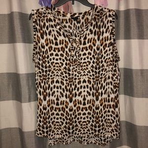 Cheetah print blouse XL